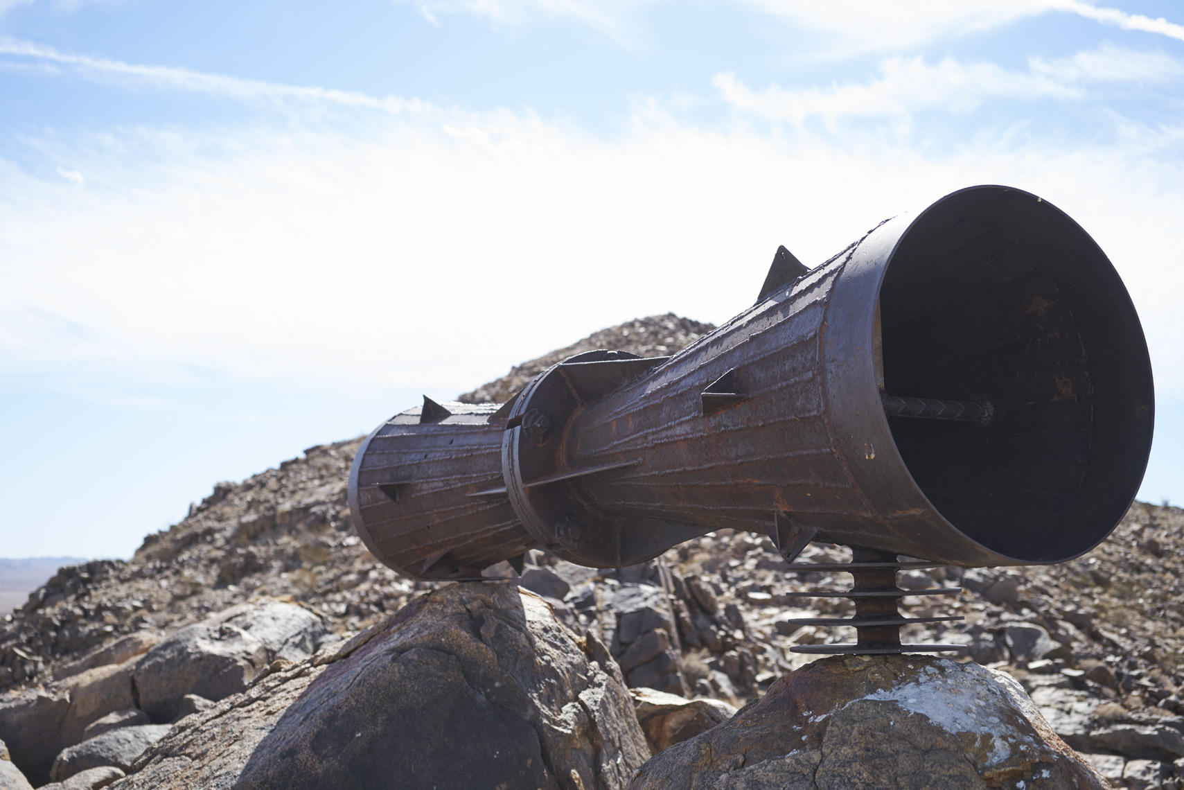Mojave Megaphone art installation Mojave National Preserve Sean Dagen Photography