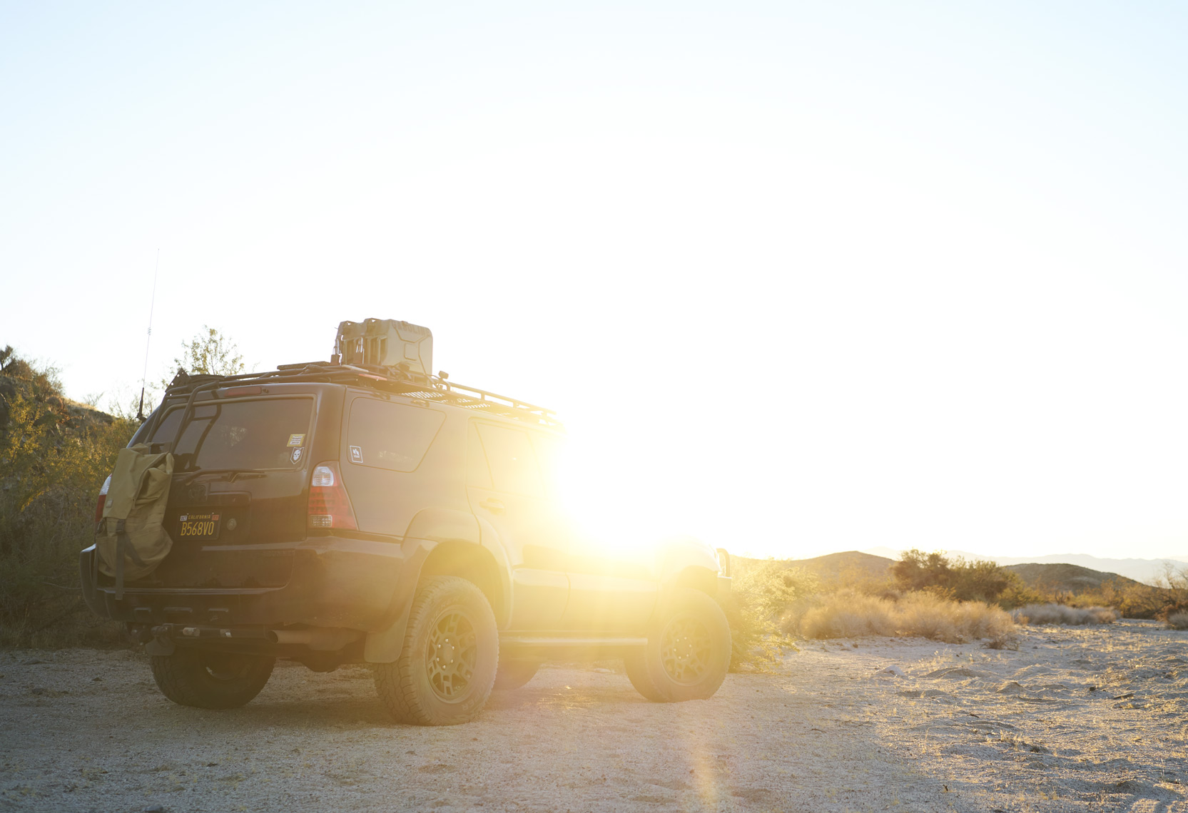Toyota 4Runner at sunset on the Mojave Road Sean Dagen Photography